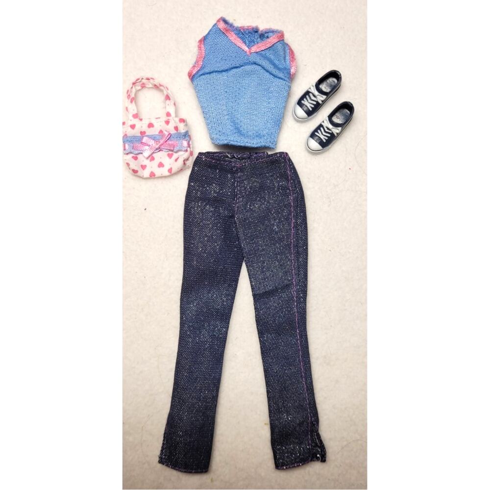 Barbie My Scene Fashion Avenue Casual Outfit Top Jeans Purse Sneakers